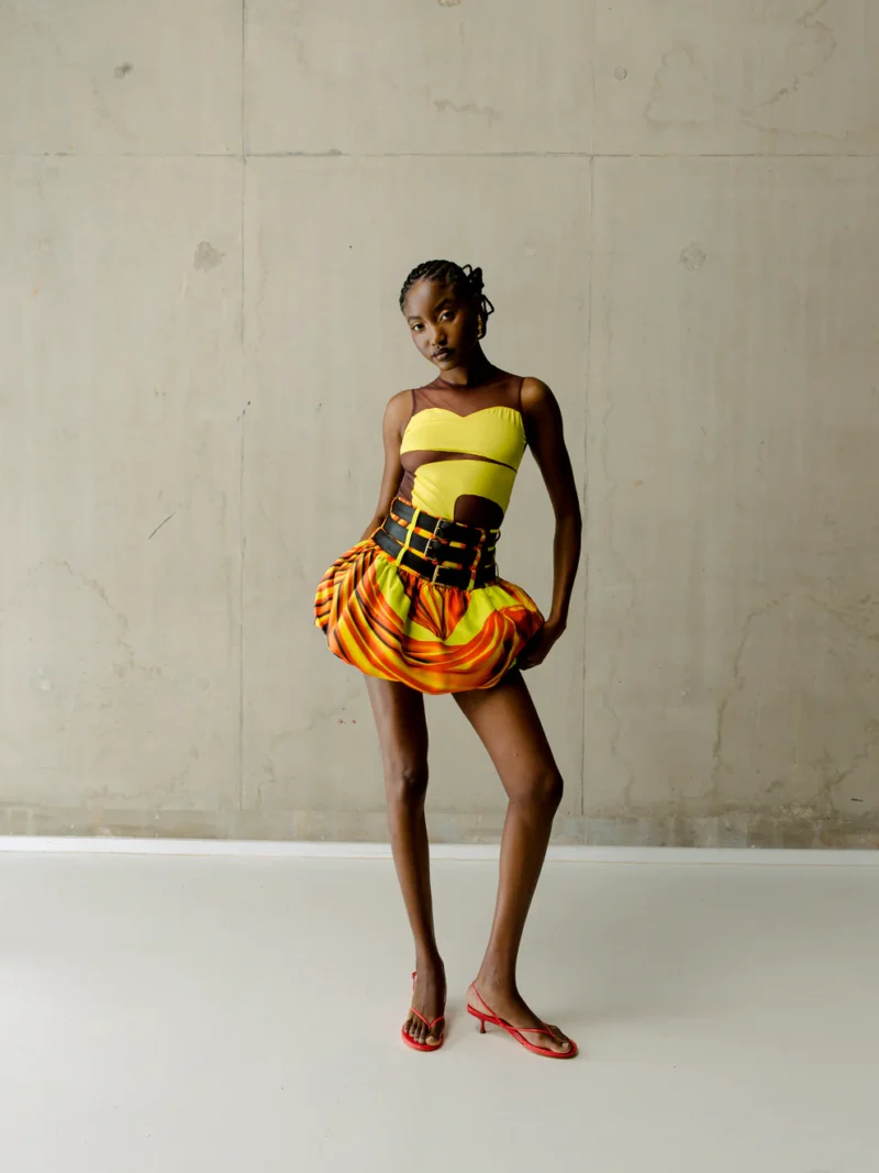 Angel bubble mini skirt