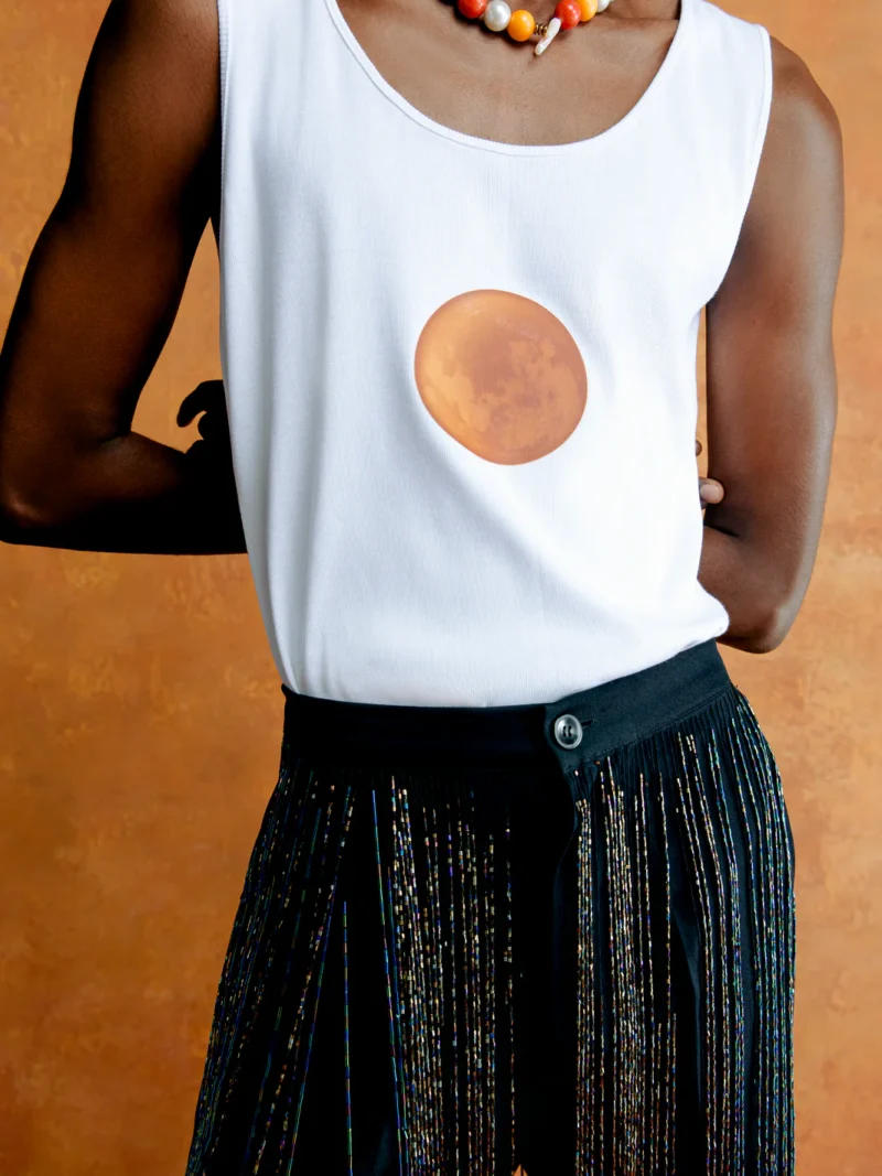 Lanre moon u-neck vest