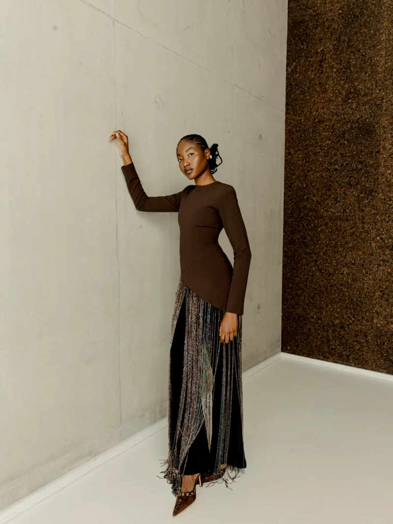 Chimamanda tassel beaded dress