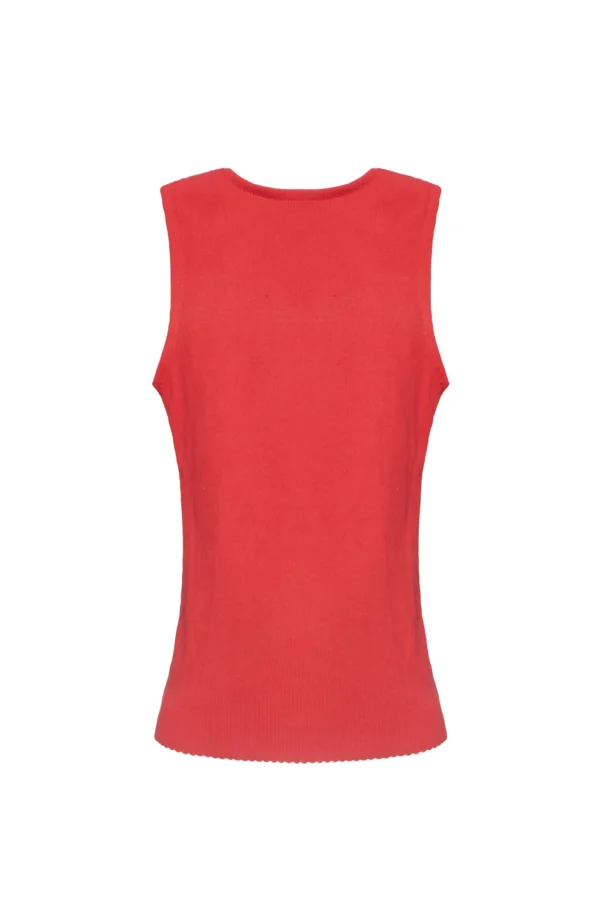 Casj Sleeveless Vest With Mini Face Print