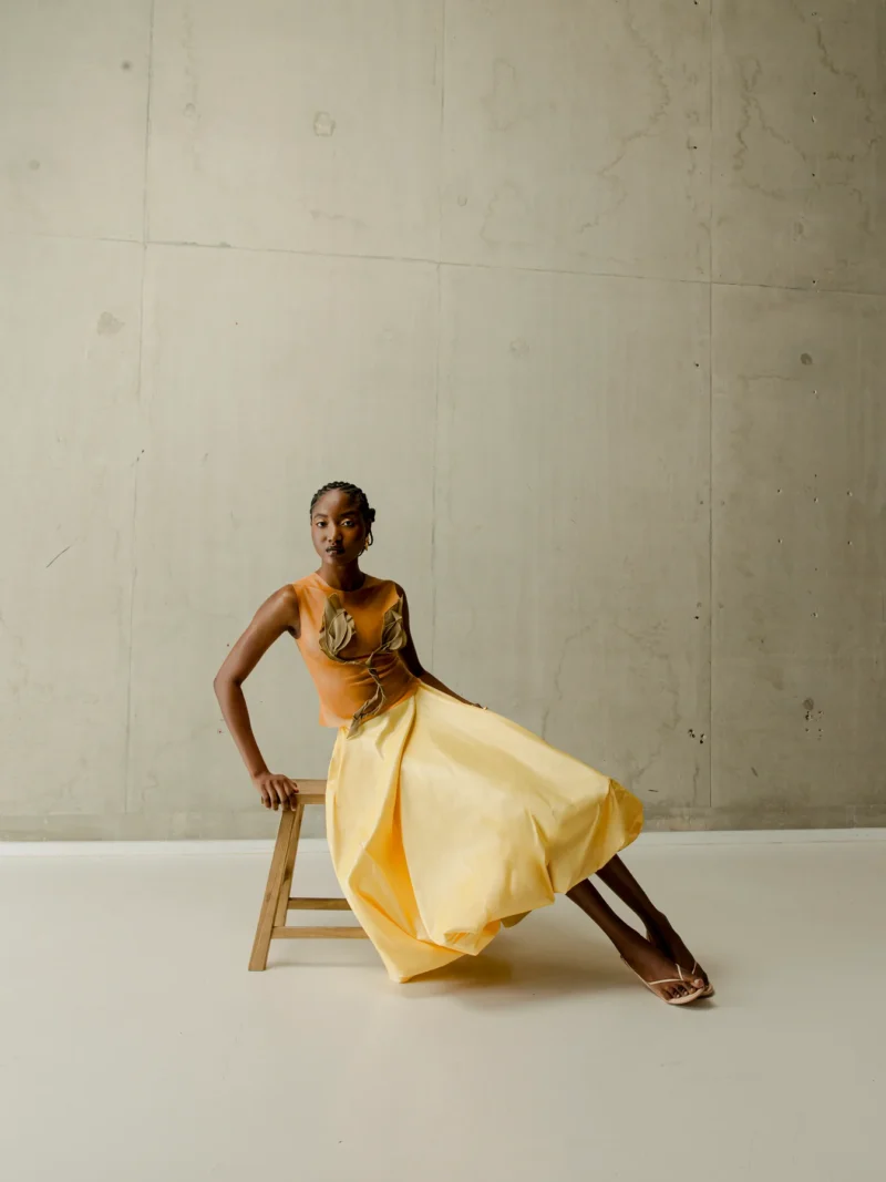 Beatrice midi puff skirt